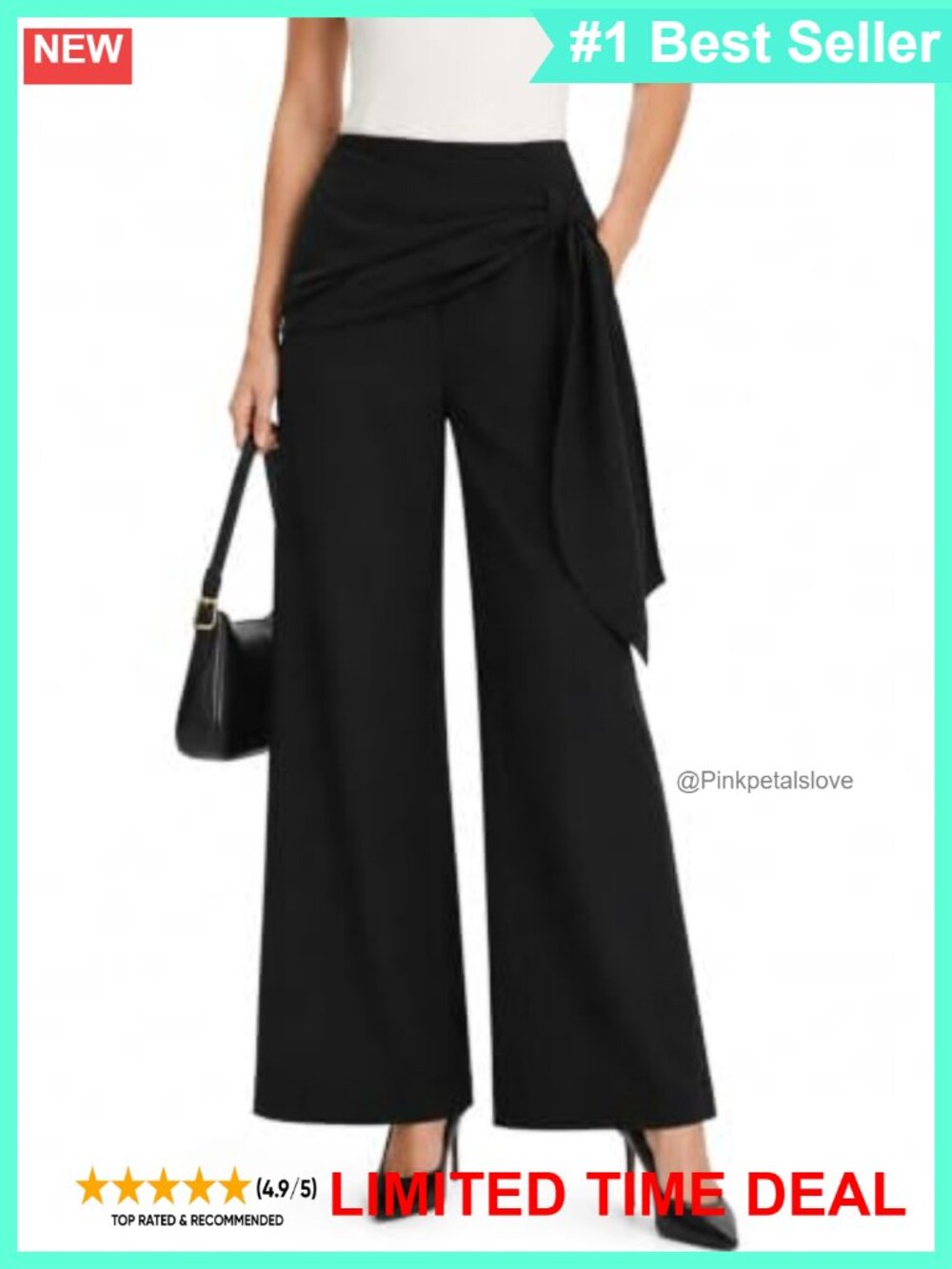 Dress Pants Wide Leg Work Business Casual Trousers